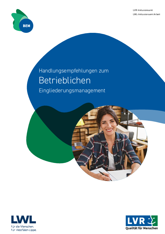 Titelblatt der Broschüre "Handlungsempfehlungen zum Betrieblichen Eingliederungsmanagement (BEM)"