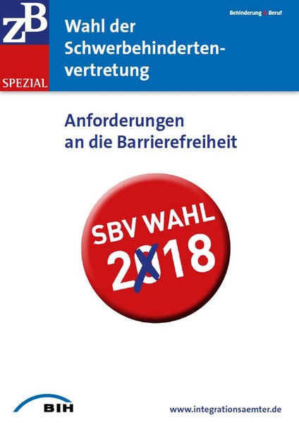 Titelblatt der Broschüre "ZB Spezial Wahl der SBV - Anforderungen an die Barrierefreiheit"