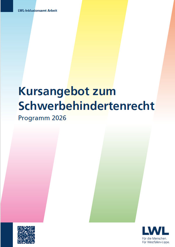 Titelblatt der Broschüre "Kursangebot zum Schwerbehindertenrecht"