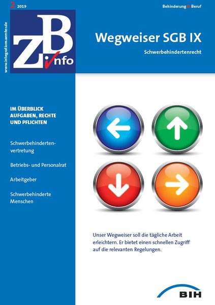Titelblatt der Broschüre "ZB Info Wegweiser SGB IX"