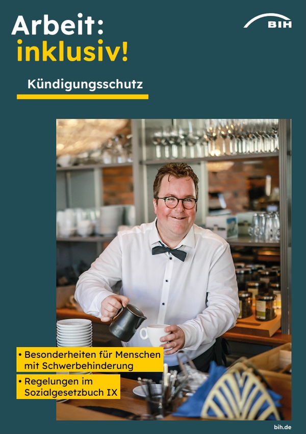 Titelblatt der Broschüre "Arbeit:inklusiv! Kündigungsschutz"
