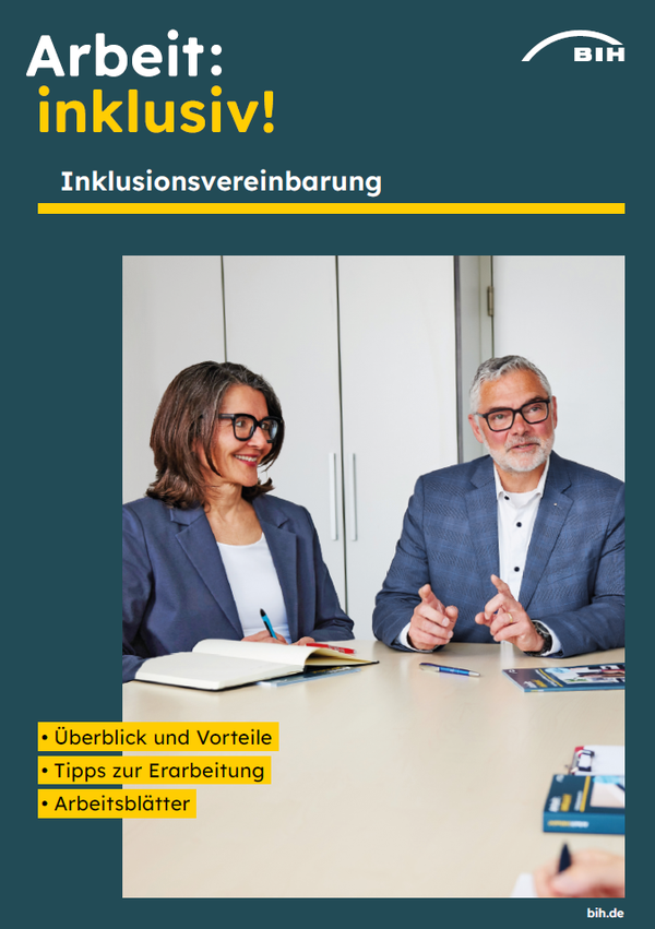 Titelblatt der Broschüre "Inklusionsvereinbarung"