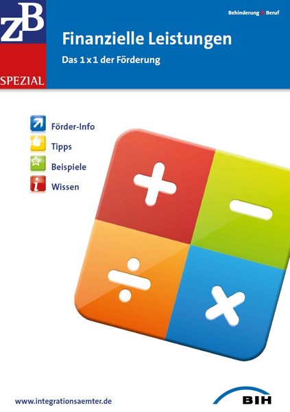 Titelblatt der Broschüre "ZB Spezial - Finanzielle Leistungen Das 1x1 der Förderung"
