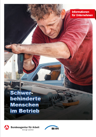 Titelblatt der Broschüre "Schwerbehinderte Menschen im Betrieb."