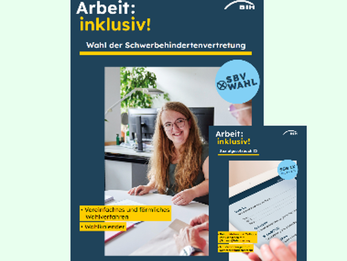 Cover der Broschüren SGB IX und des Wahl der Schwerbehindertenvertretung.